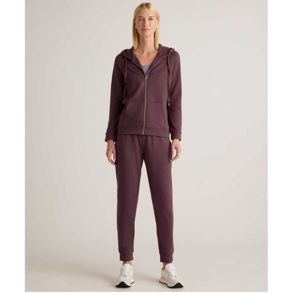 Quince Women’s SuperSoft Fleece Joggers Sweatpants Dried Fig Small - Picture 11 of 11